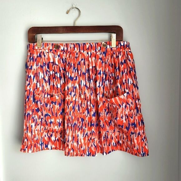 Eight Sixty Women’s Midi Elastic Waist Front Pocket Silk Skirt Size Large - Picture 1 of 7